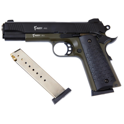 Kuzey 911 чорне руків'я, рамка хакі (охолощений Кольт 1911 black). Фото 1