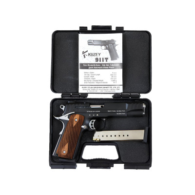 Kuzey 911T чорний дерев'яна рукоять (охолощений Кольт 1911 black). Фото 2