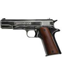Bruni 96 Chrome охолощенный Colt 1911 (хром, дервянная рукоять)