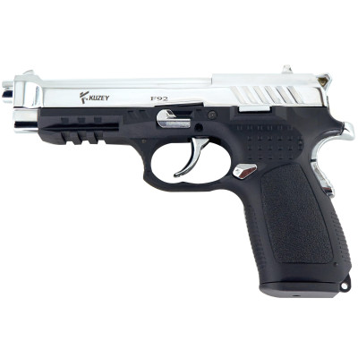 Стартовий пістолет KUZEY F92 Chrome (Беретта 92 охолощений)