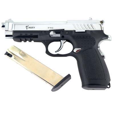 Стартовий пістолет KUZEY F92 Chrome (Беретта 92 охолощений). Фото 1