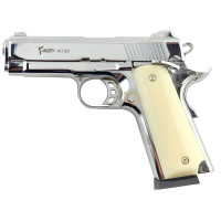 Kuzey 911 SX хром біла рукоять (охолощений Кольт 1911 chrome)
