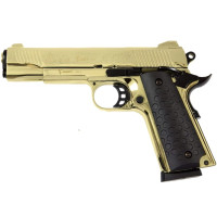 Kuzey 911 Gold пластиковая рукоять (охолощенный Кольт 1911 золотой)