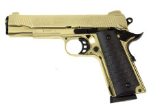 Kuzey 911 Gold пластиковая рукоять (охолощенный Кольт 1911 золотой)