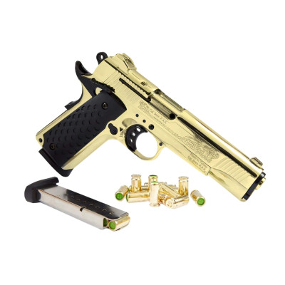 Kuzey 911 золотий пластикова рукоять (охолощений Кольт 1911 gold). Фото 4