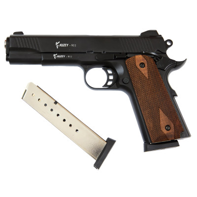 Kuzey 911 чорний дерев'яна рукоять (охолощений Кольт 1911 black). Фото 1