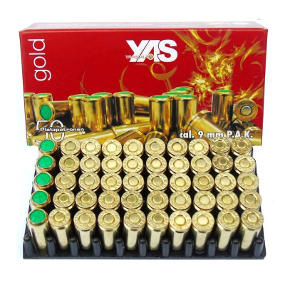 Холостий патрон YAS GOLD 9мм шумовий 50 шт Холостий патрон YAS GOLD 9мм шумовий 50 шт