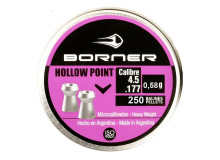 Кулі для пневматики Borner Hollow Point 0,58 г. кал.177, 250шт.