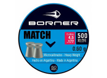 Кулі для пневматики Borner Match 0,6 г. кал.177, 500шт.