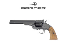 Пневматичний револьвер Borner Schofield Black 6” металевий