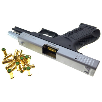 Стартовий пістолет STALKER 917 Chrome (Glock 17 охолощений) Стартовий пістолет STALKER 917 Chrome (Glock 17 охолощений). Фото 3