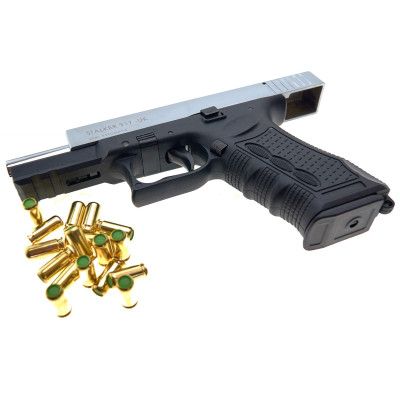 Стартовий пістолет STALKER 917 Chrome (Glock 17 охолощений) Стартовий пістолет STALKER 917 Chrome (Glock 17 охолощений). Фото 4