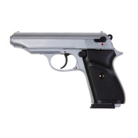 Стартовий пістолет SUR 2608 Chrome (Сигнальний Walther PP/PPK, Макарів ПМ)