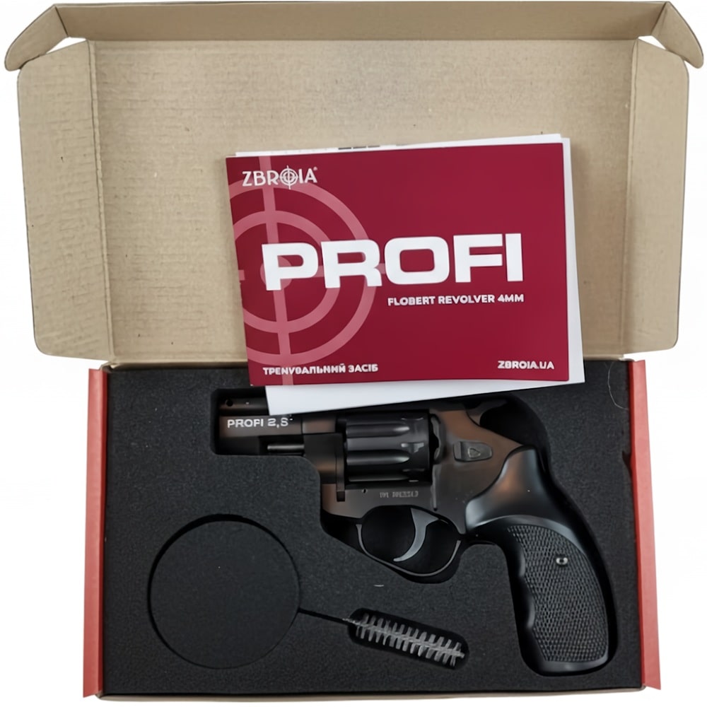 Комплектація револьвера Zbroia Profi 2.5 чорний/пластик