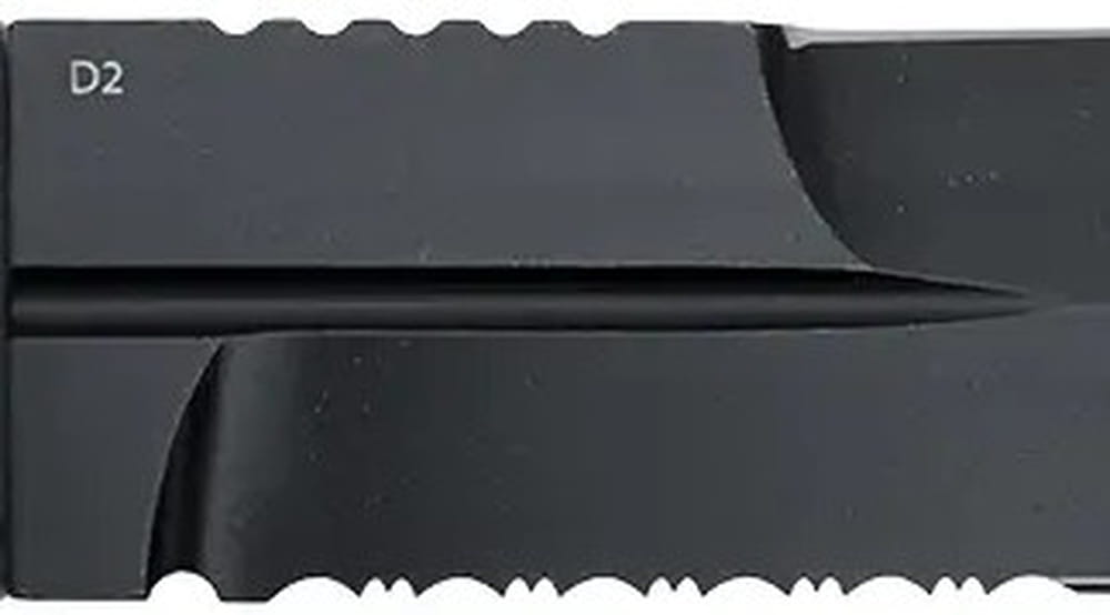 Нож Neptune BSW Black из стали D2 с полусеррейтором