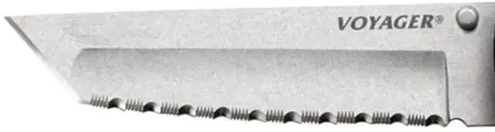 Ніж Cold Steel Voyager XL Tanto Serrated із обробкою Stonewash