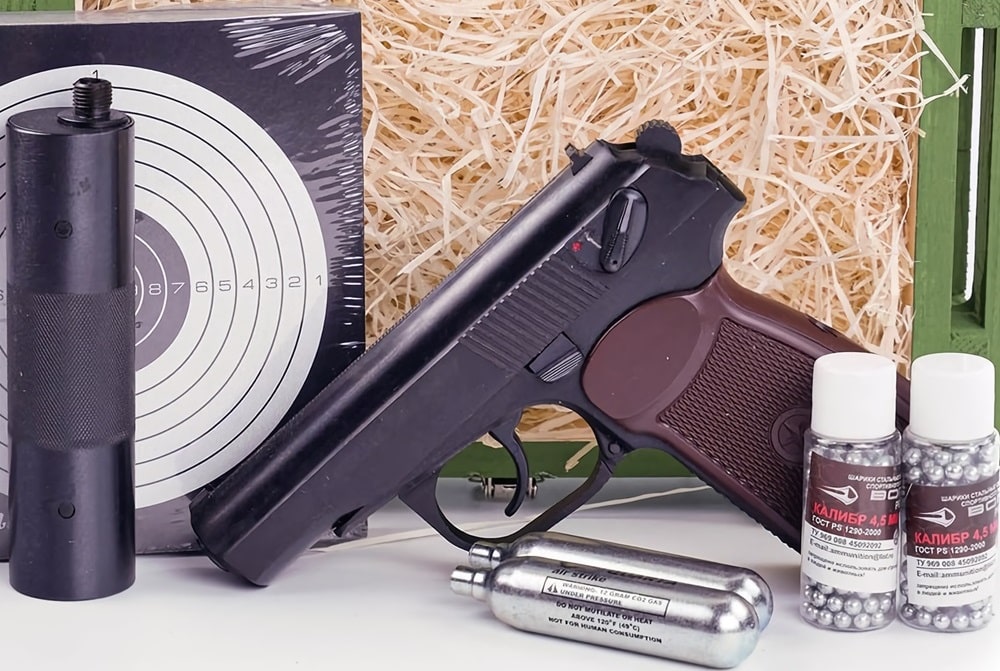 Фото залізний пневмат Макарова з рухомим затвором